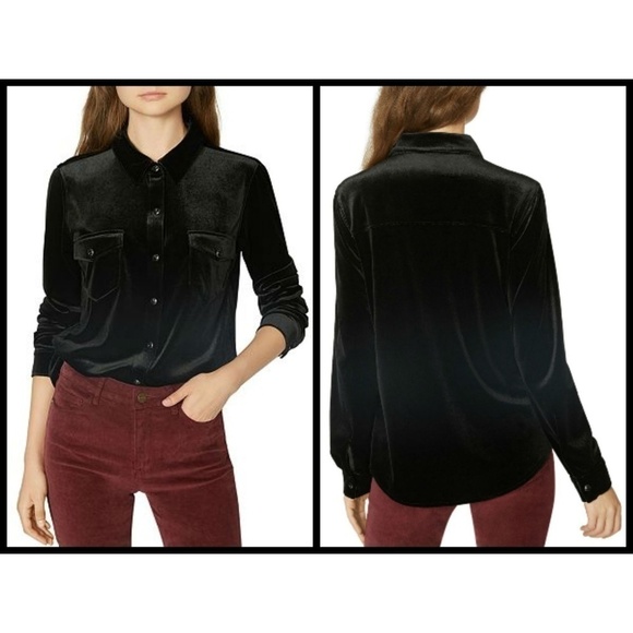 💕SANCTUARY💕 Velvet Button Up Long Sleeve Shirt - Picture 4 of 8